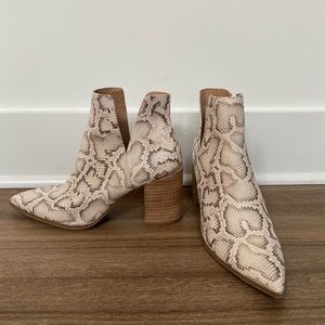 Steve Madden Snake Skin Booties
